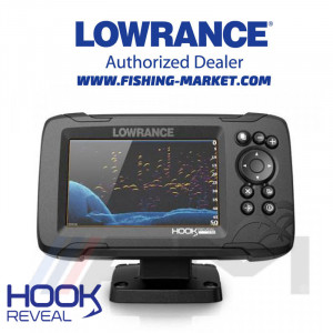 LOWRANCE Сонар и GPS картограф Hook Reveal 5 с HDI сонда 50/200 kHz и 455/800 kHz - BG Menu и карта